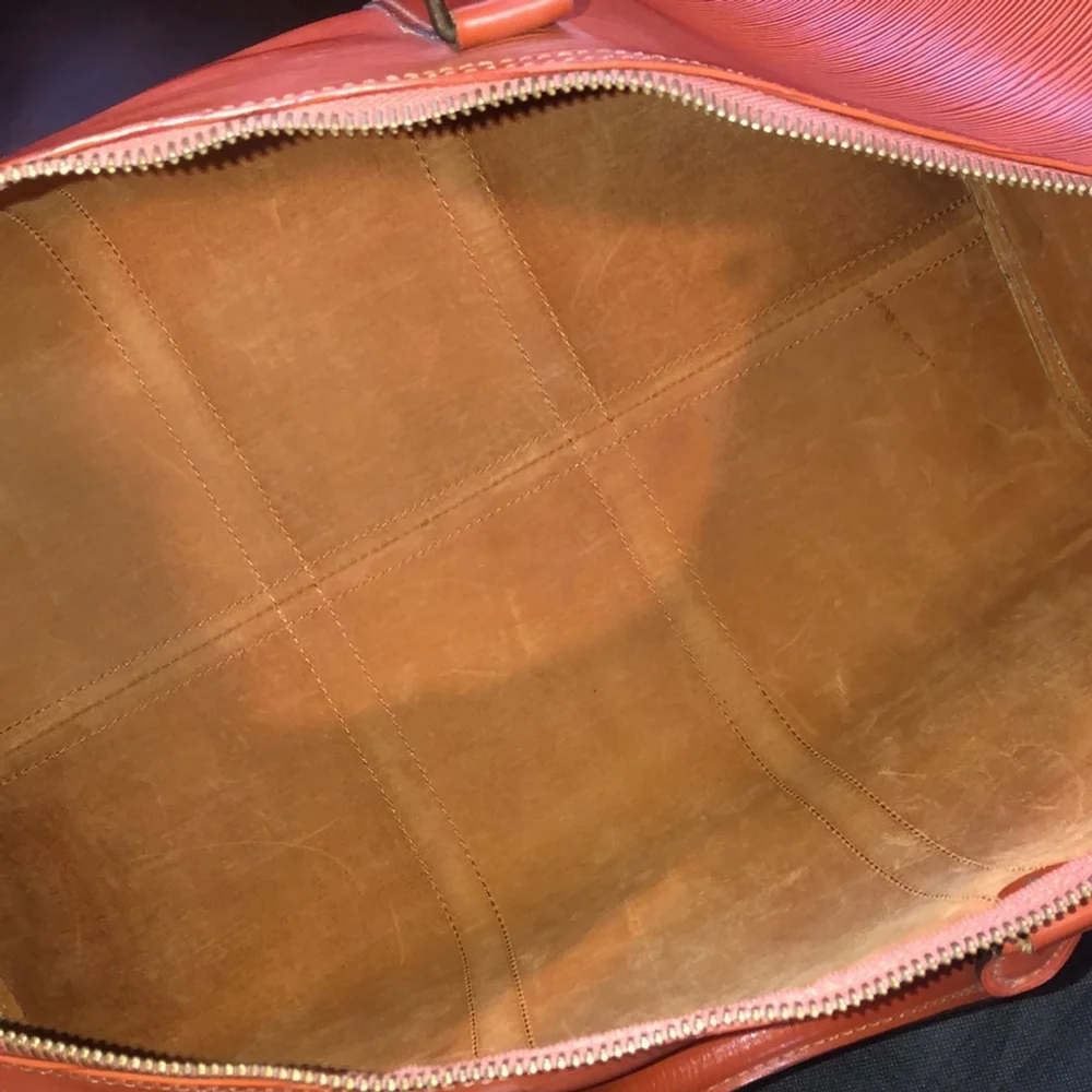 Vintage LOUIS VUITTON LV 50 Kenyan Fawn Rust Orange Epi Leather Travel Tote Bag - Picture 17 of 17